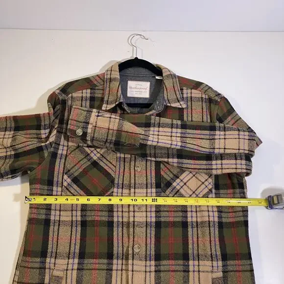 Weatherproof Vintage Shirt Jacket Mens Medium Plaid Flannel Button Up Workwear - Picture 5 of 16